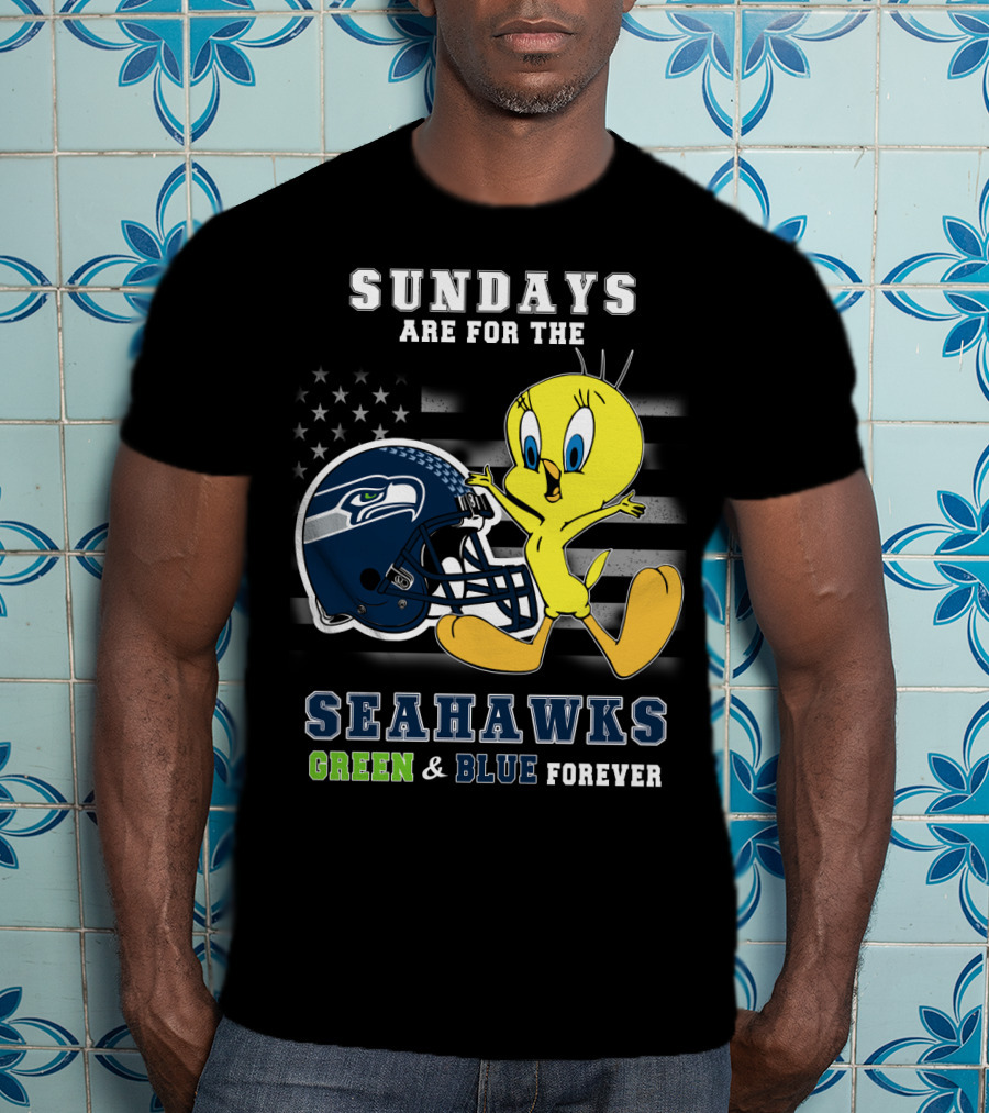 Sundays Are For The Seahawks Green And Blue Forever T-Shirt