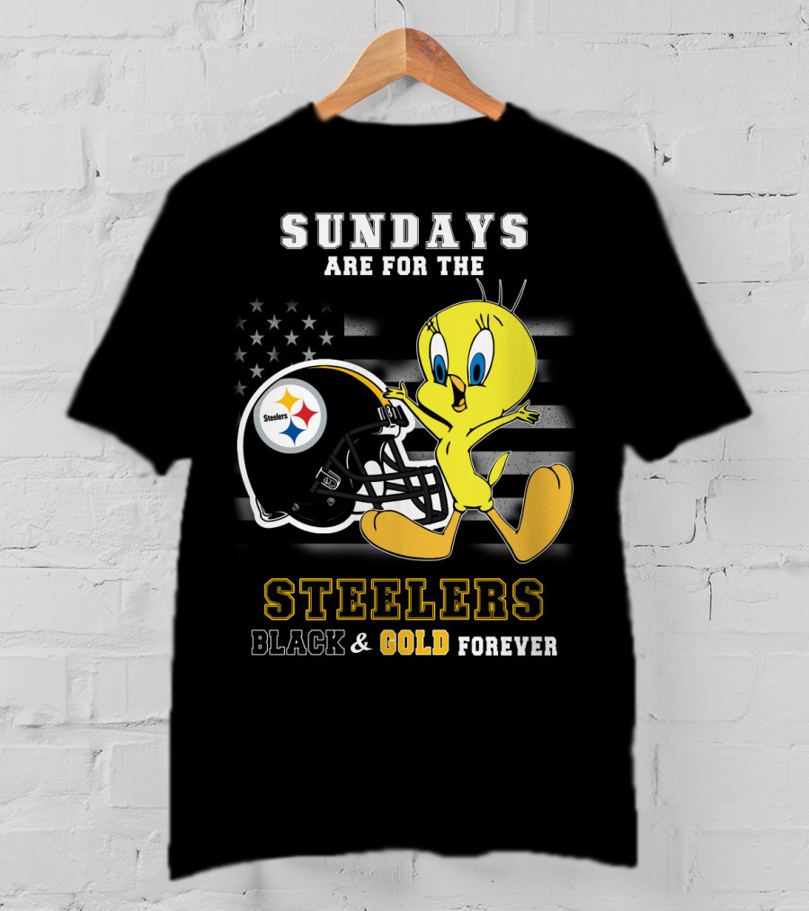 Sundays Are For The Steelers Black And Gold Forever T-Shirt