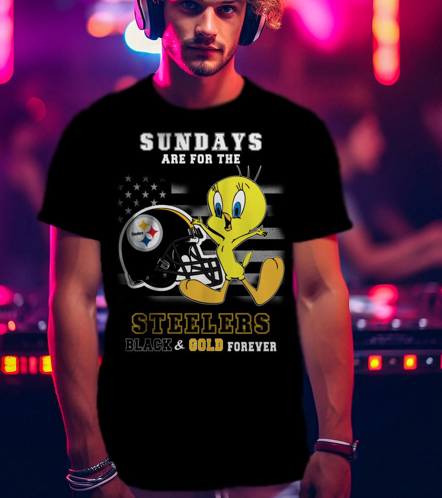 Sundays Are For The Steelers Black And Gold Forever T-Shirt