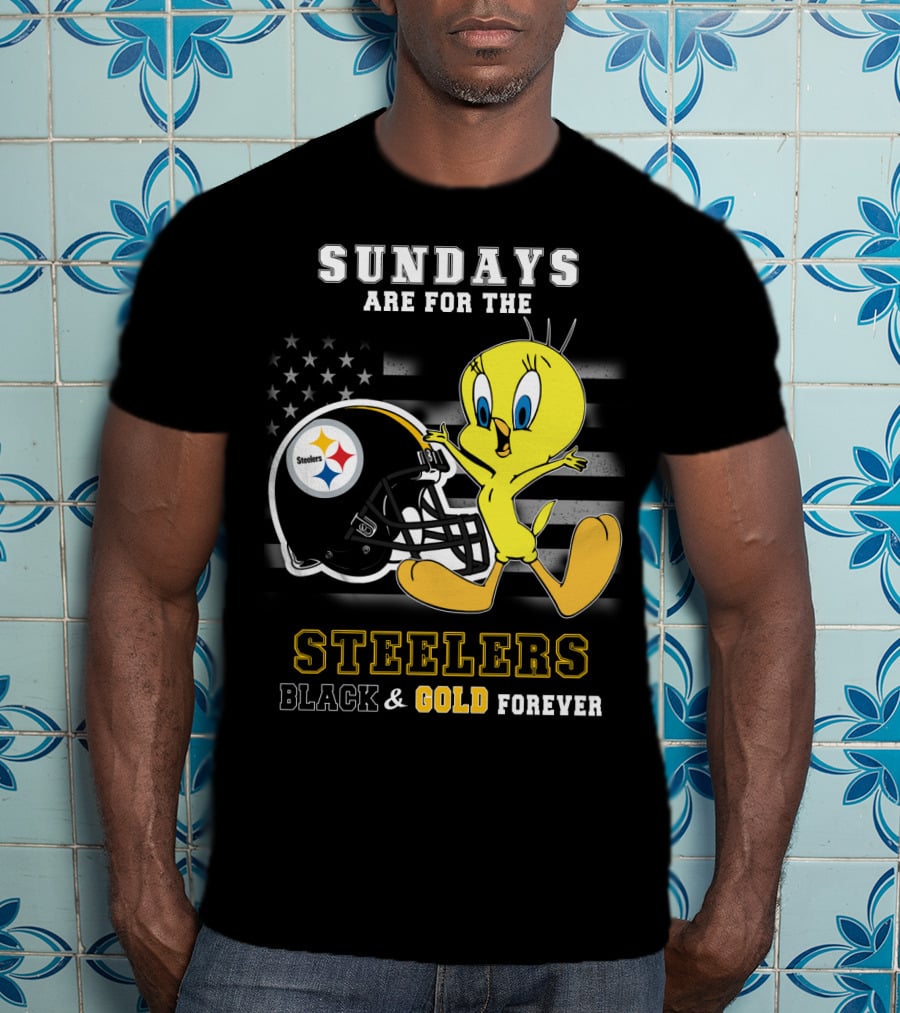Sundays Are For The Steelers Black And Gold Forever T-Shirt