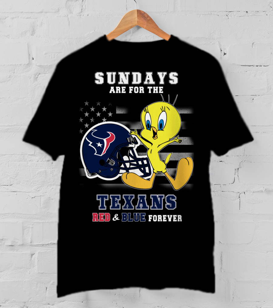 Sundays Are For The Texans Red & Blue Forever T-Shirt