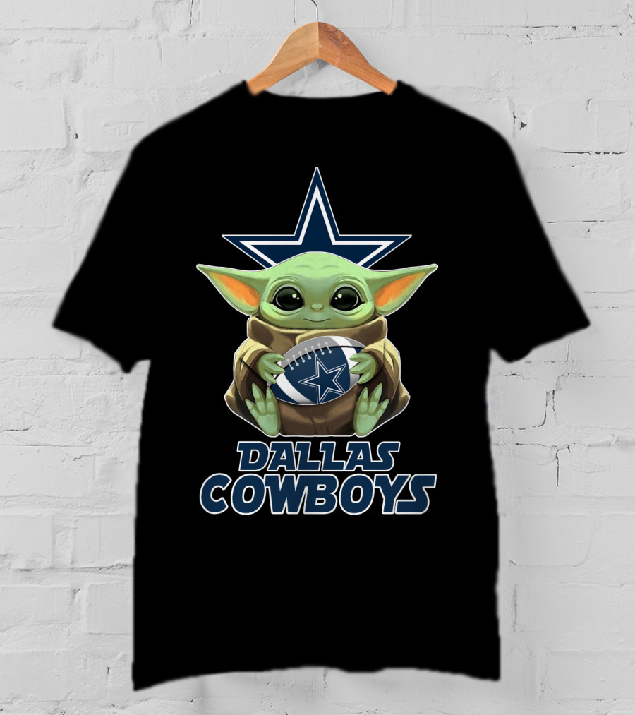 Dallas Cowboys Baby Yoda Football Star T-Shirt