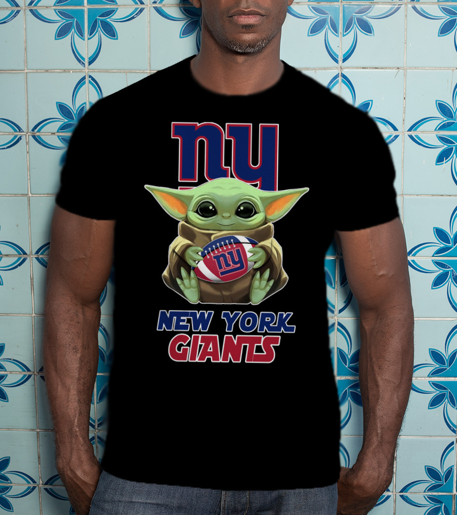 Ny New York Giants Baby Yoda Football T-Shirt