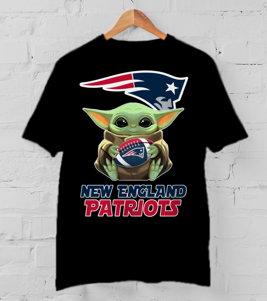 New England Patriots Baby Yoda Football Fan T-Shirt