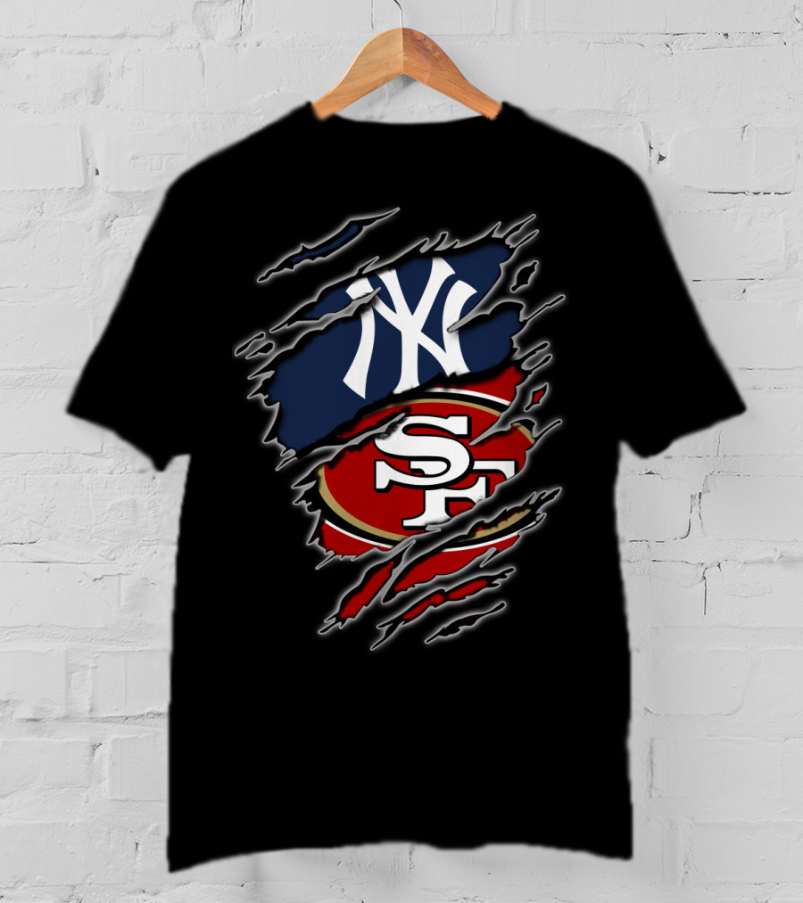 New York Yankees San Francisco 49ers Fan Fusion T-Shirt