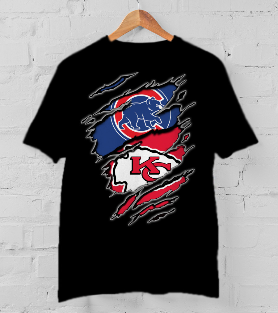 Chicago Cubs Kansas City Chiefs Fan T-Shirt