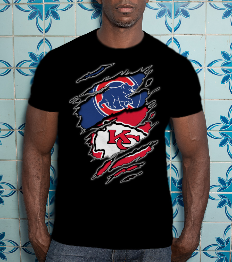 Chicago Cubs Kansas City Chiefs Fan T-Shirt