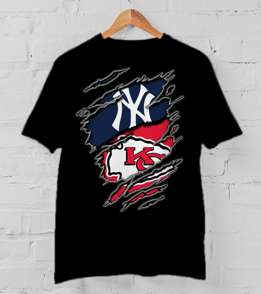 Yankees Chiefs Fan Crossover T-Shirt