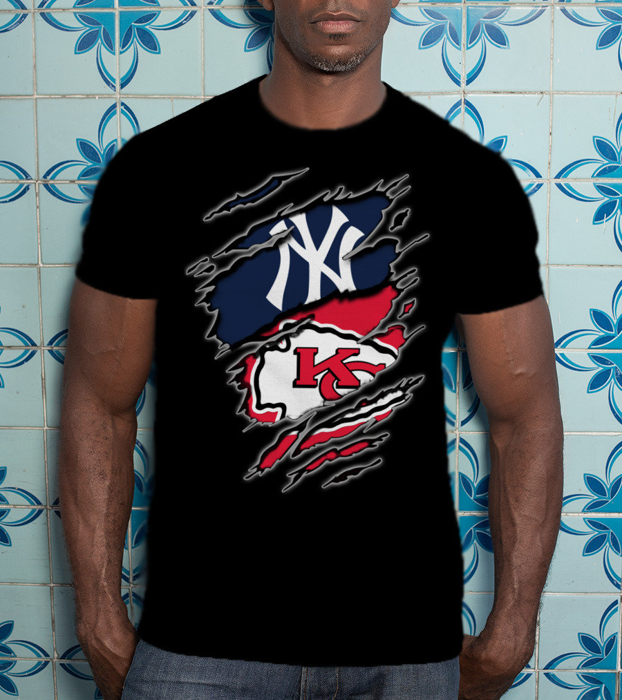 Yankees Chiefs Fan Crossover T-Shirt