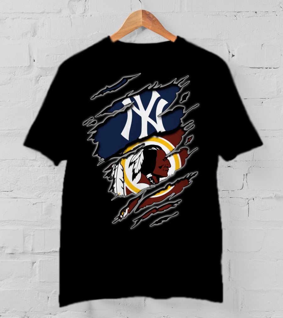 Yankees And Redskins Fan Tribute T-Shirt