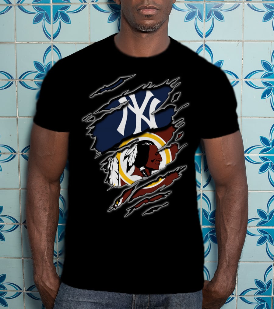 Yankees And Redskins Fan Tribute T-Shirt
