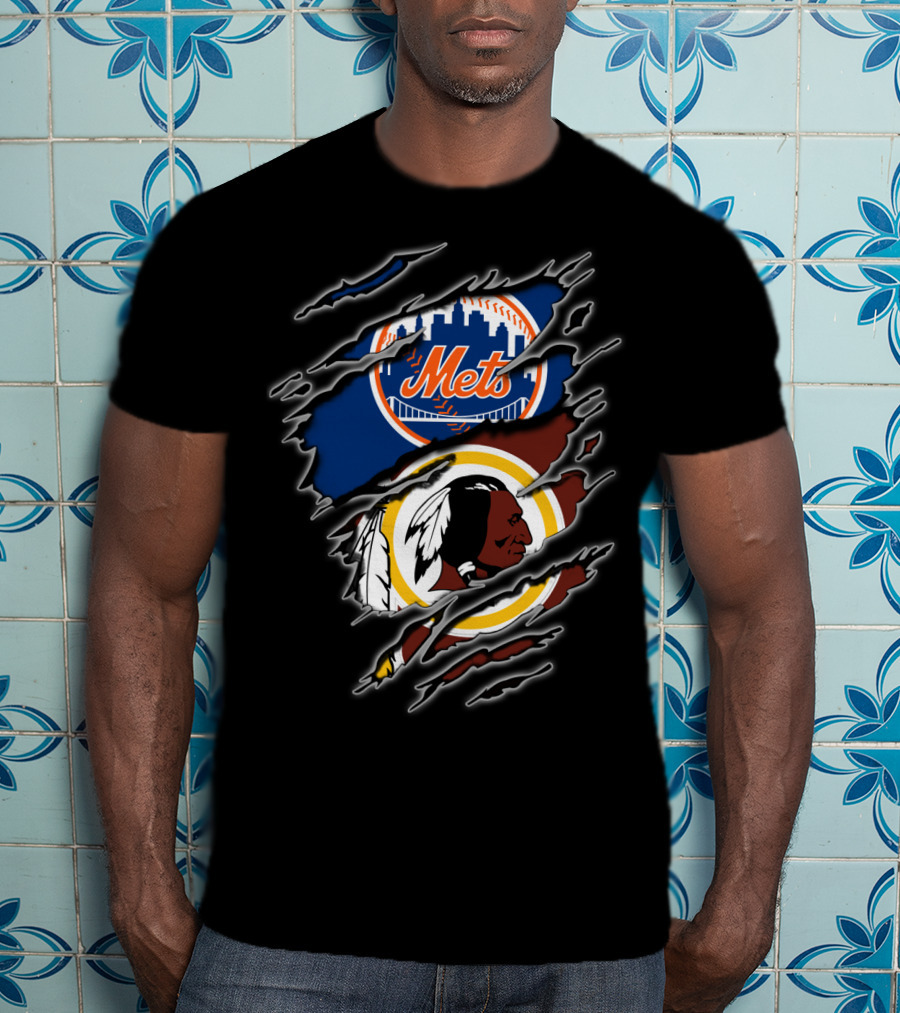 Mets Redskins Crossover Fan Tribute T-Shirt