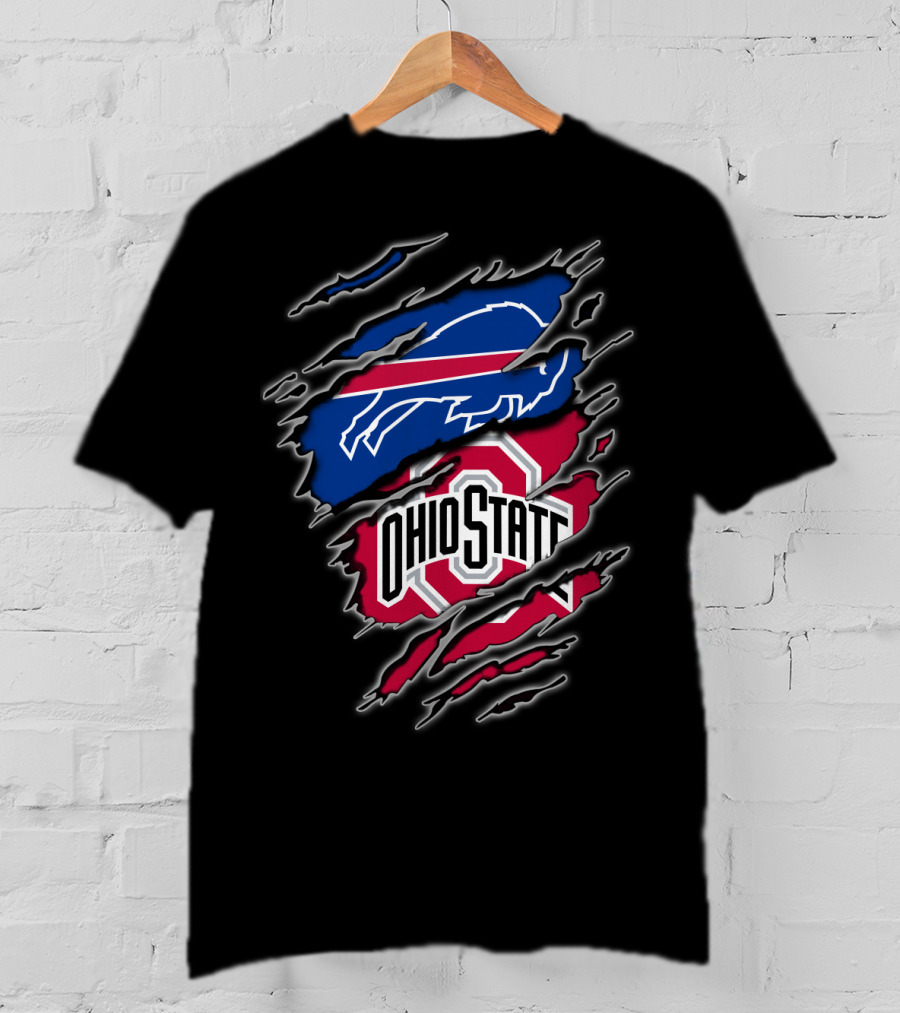 Buffalo Bills Ohio State Buckeyes Fan Crossover T-Shirt