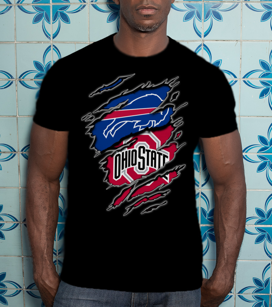 Buffalo Bills Ohio State Buckeyes Fan Crossover T-Shirt