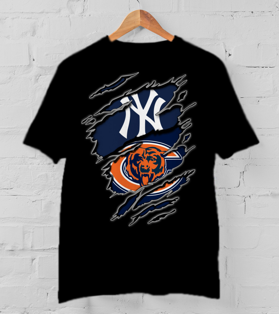 New York Yankees Chicago Bears Fans T-Shirt