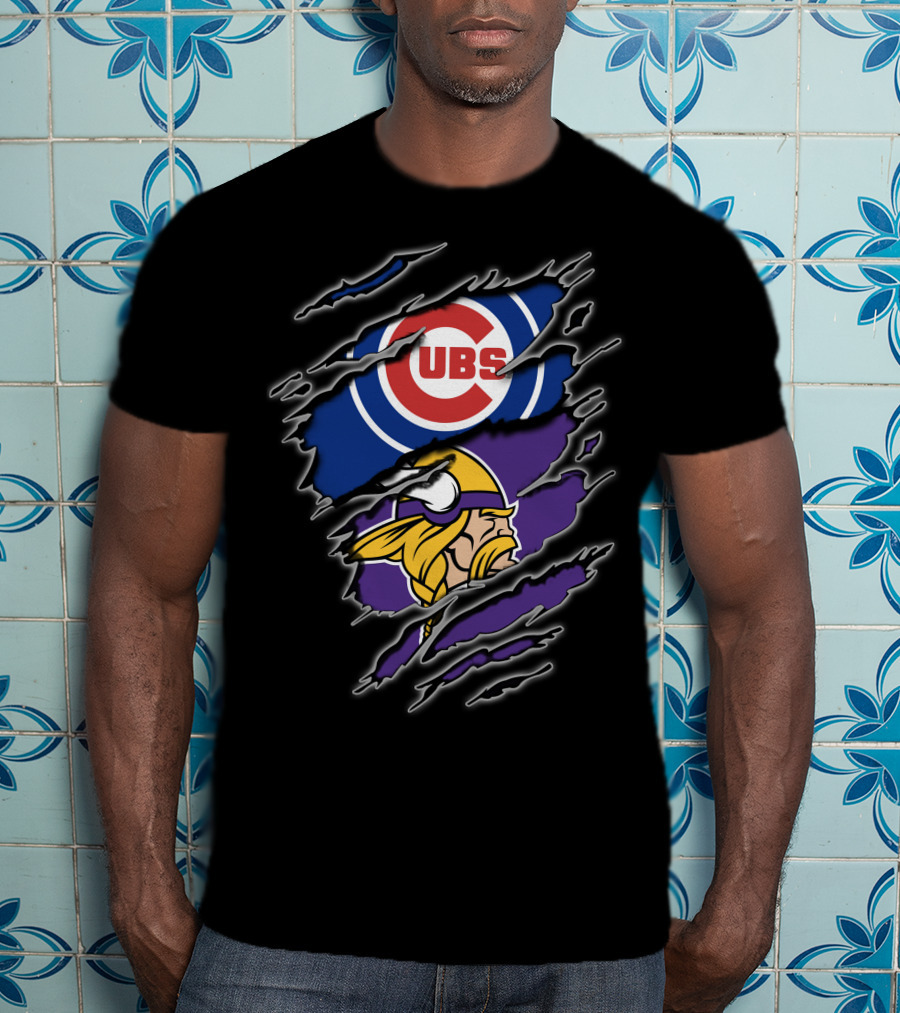 Cubs Vikings Crossover Fan T-Shirt