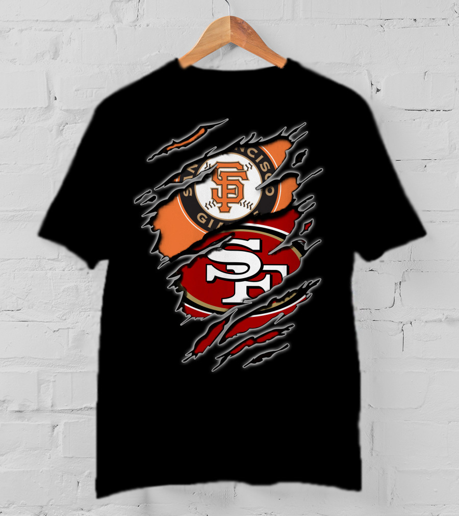 San Francisco Giants 49ers Fan Logo Combo T-Shirt