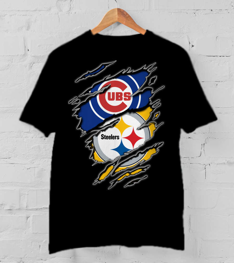 Cubs Steelers Fan Crossover T-Shirt