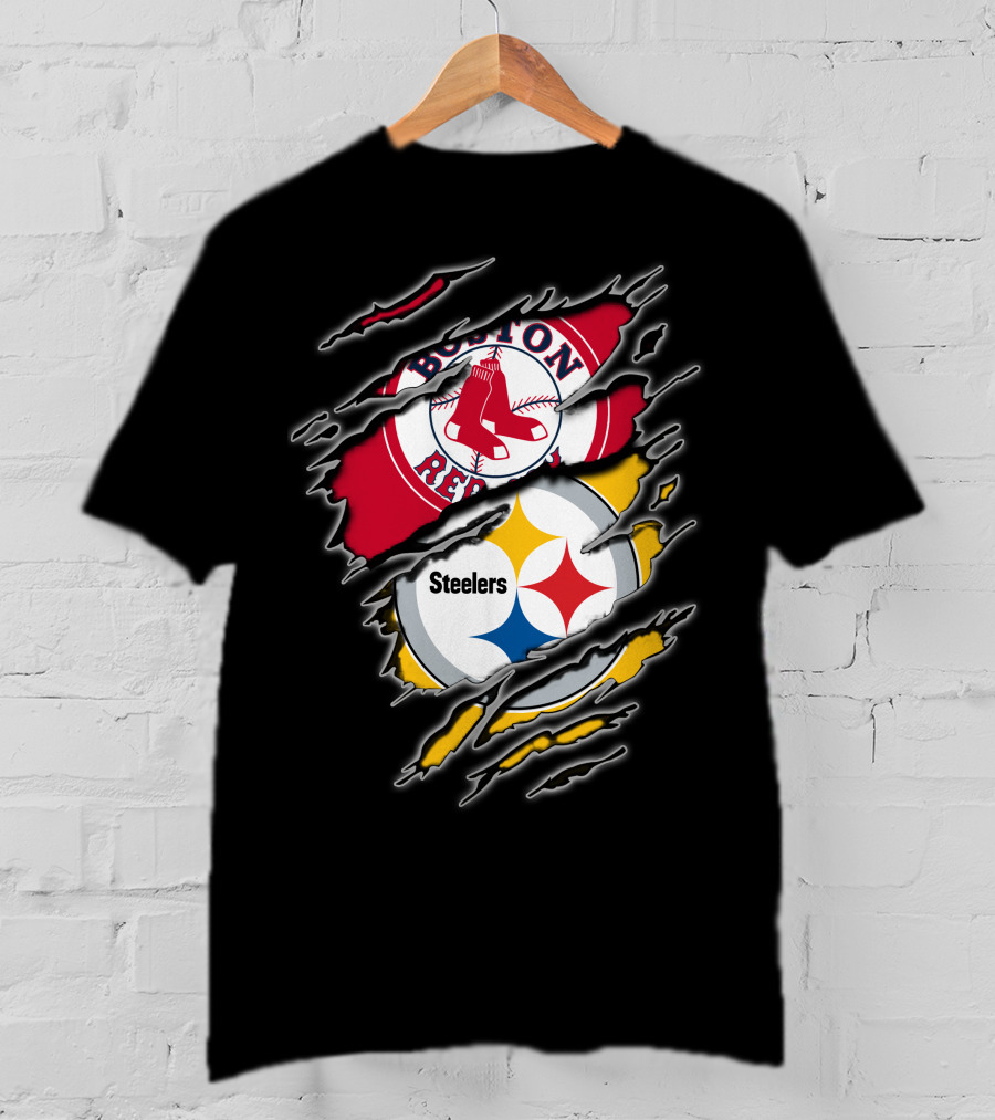 Boston Red Sox Steelers Fan T-Shirt
