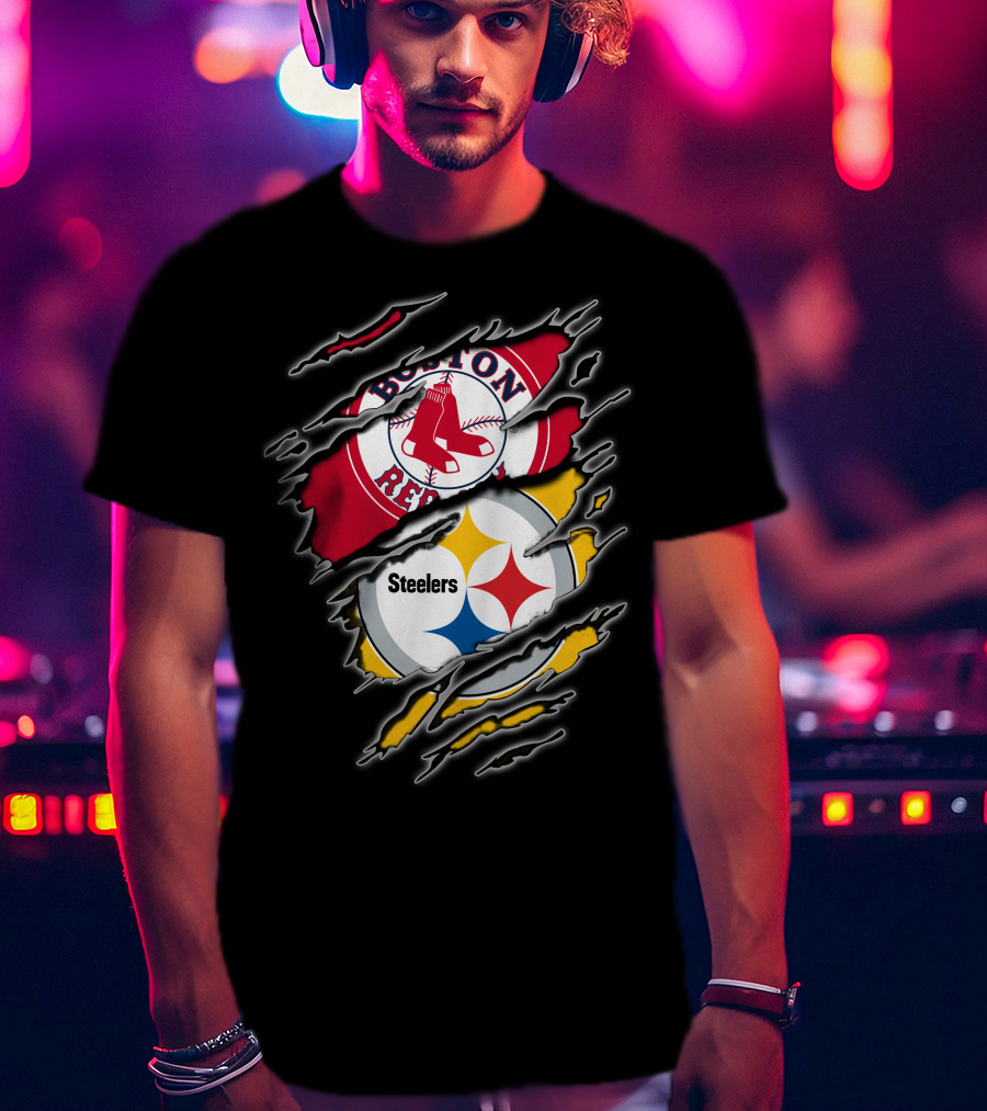 Boston Red Sox Steelers Fan T-Shirt