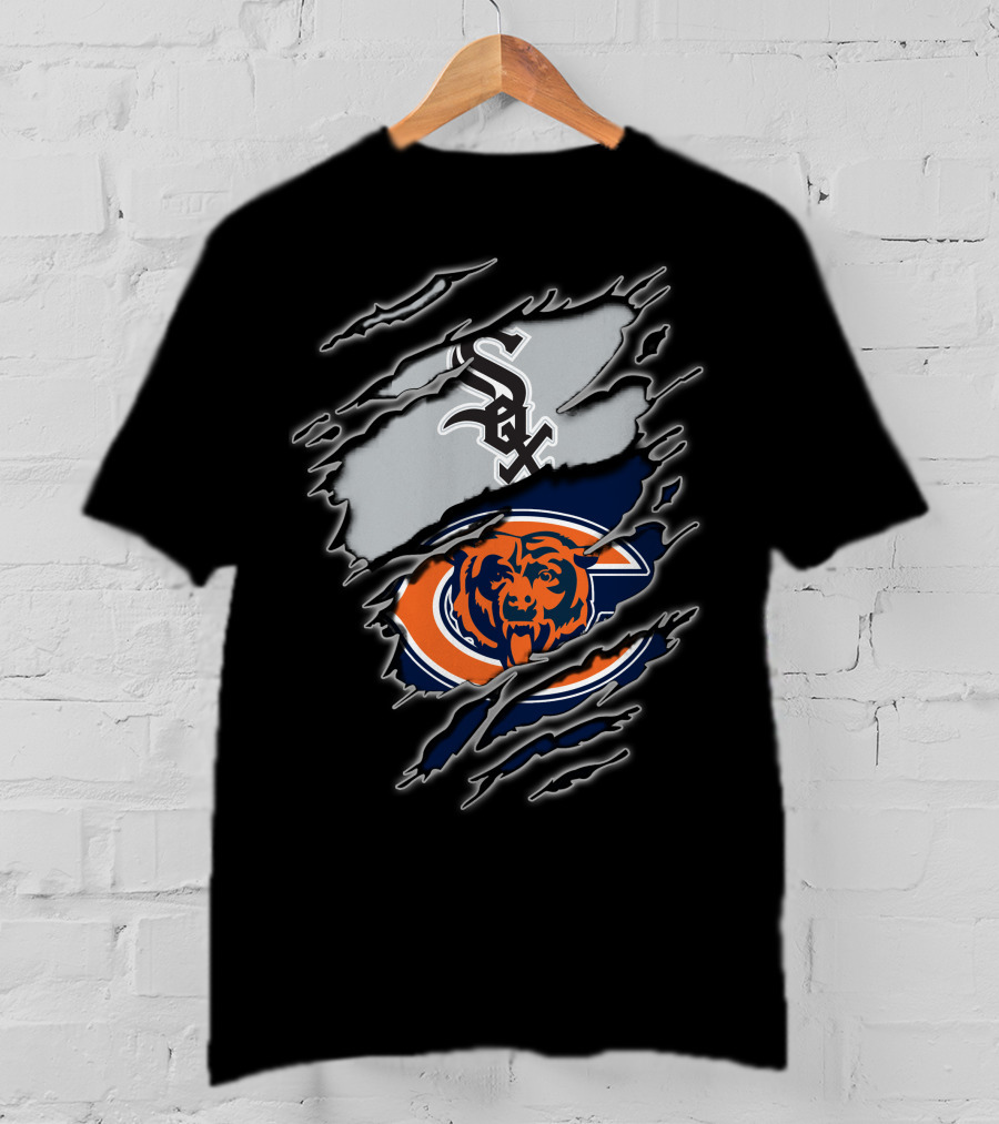 Chicago White Sox And Chicago Bears Fan Logos T-Shirt