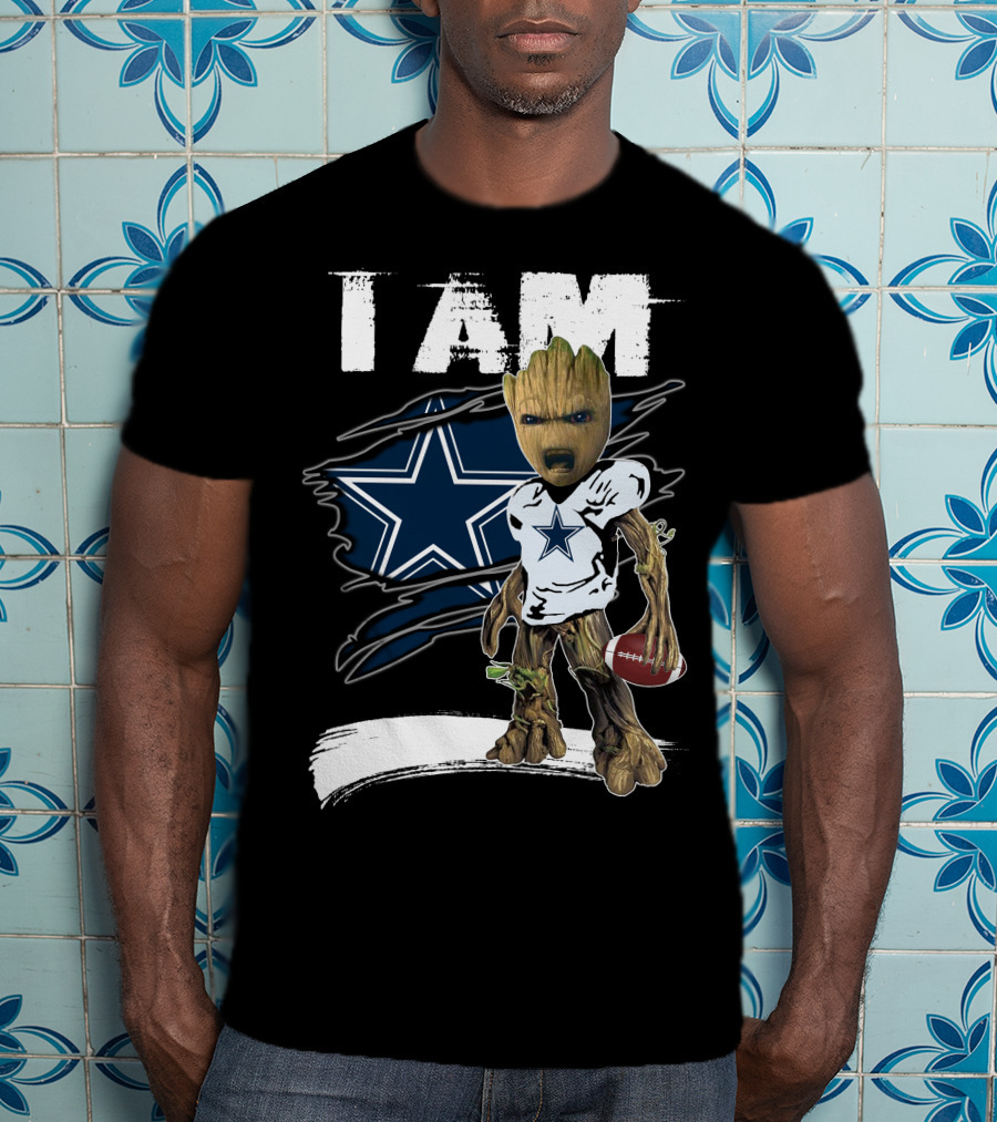I Am Cowboys Football Groot Star T-Shirt