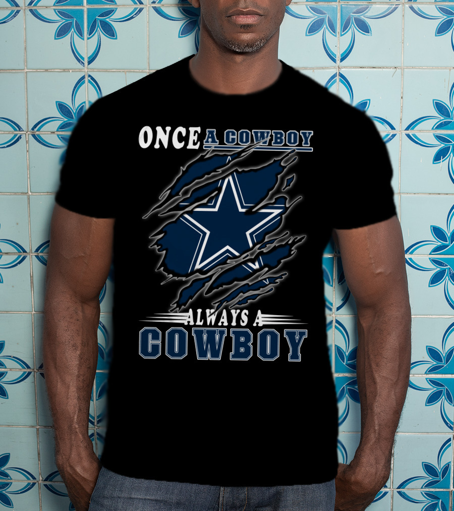 Once A Cowboy Always A Cowboy Star T-Shirt
