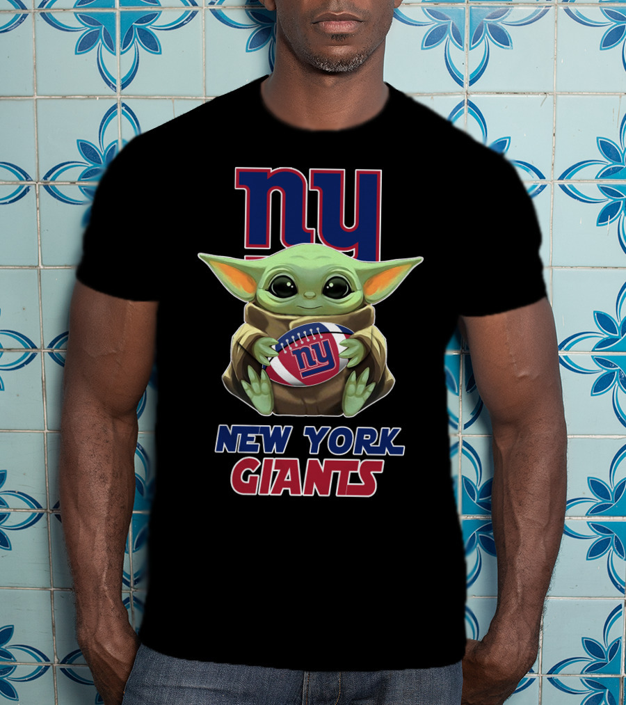 Ny New York Giants Baby Yoda Football T-Shirt