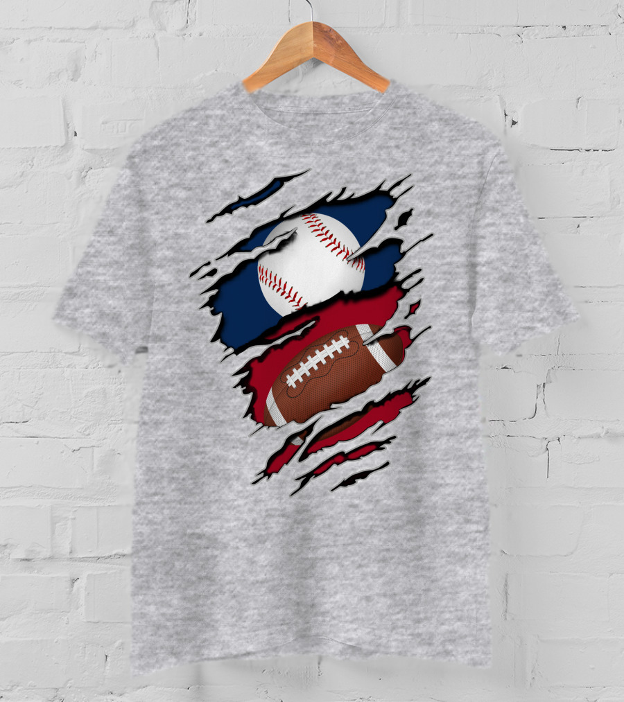 Baseball And Football Fusion T-Shirt