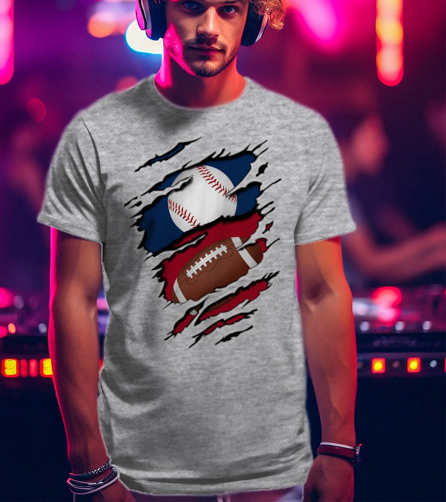 Baseball And Football Fusion T-Shirt