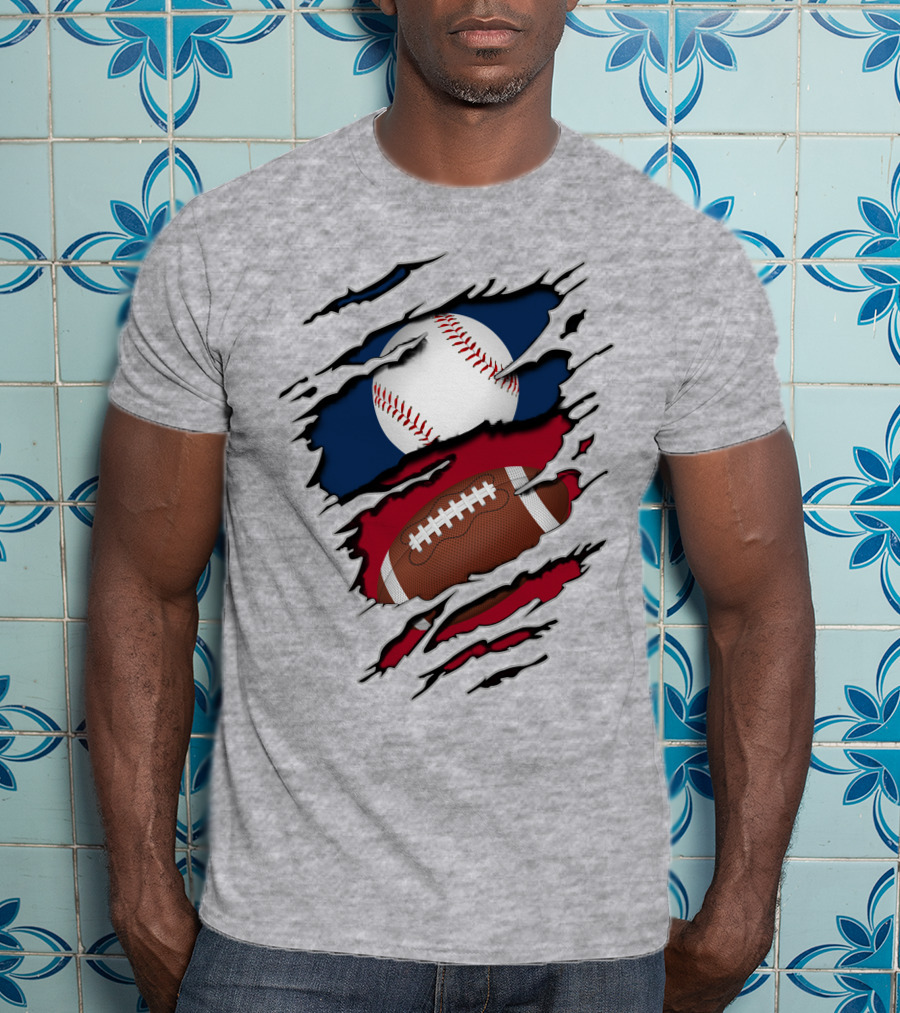 Baseball And Football Fusion T-Shirt
