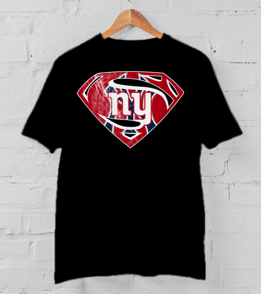 NY Superman Logo Fan Superhero Football T-Shirt
