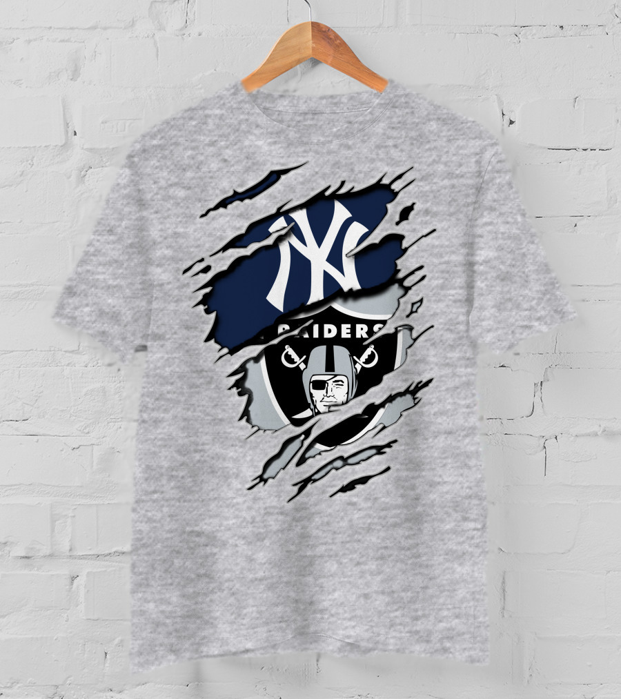 Raiders Yankees Dual Logo Fusion T-Shirt