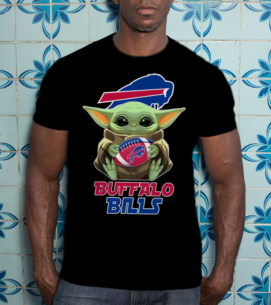 Buffalo Bills Baby Yoda Football T-Shirt