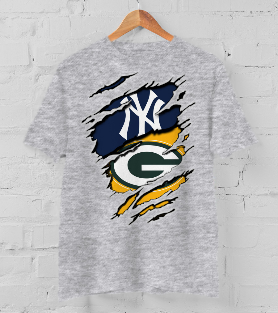 Packers Yankees Dual Team Spirit Collaboration T-Shirt