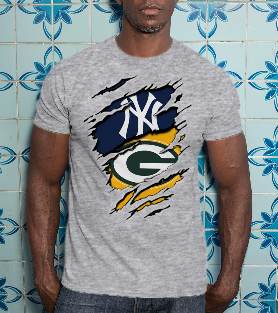 Packers Yankees Dual Team Spirit Collaboration T-Shirt
