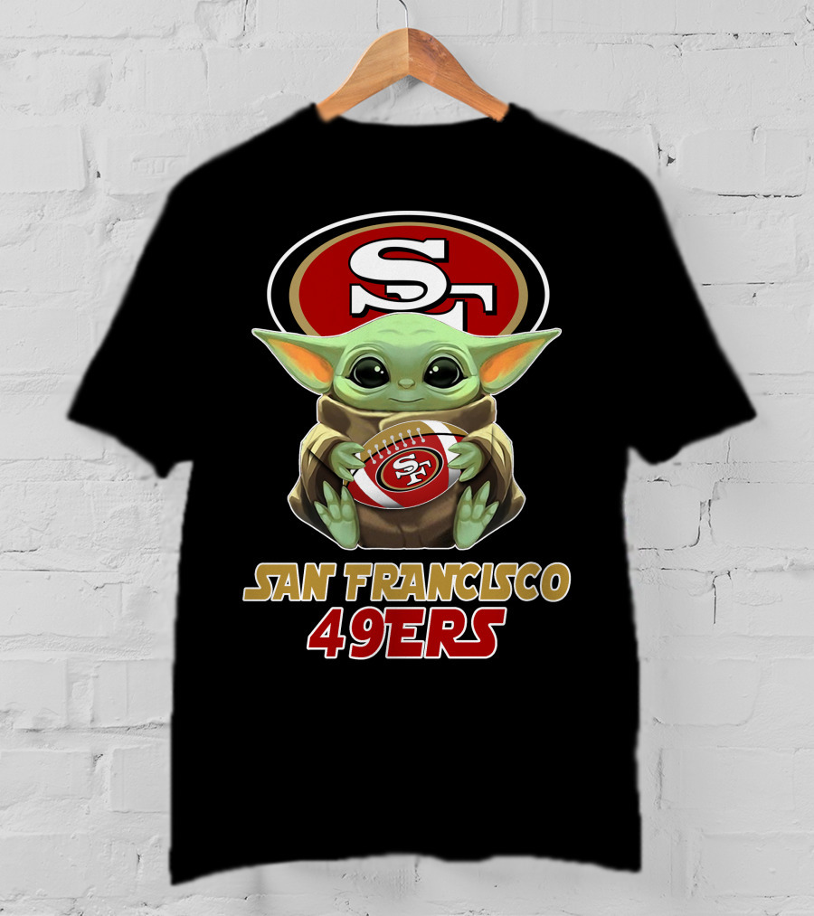 San Francisco 49ers Baby Yoda Football Nfl T-Shirt