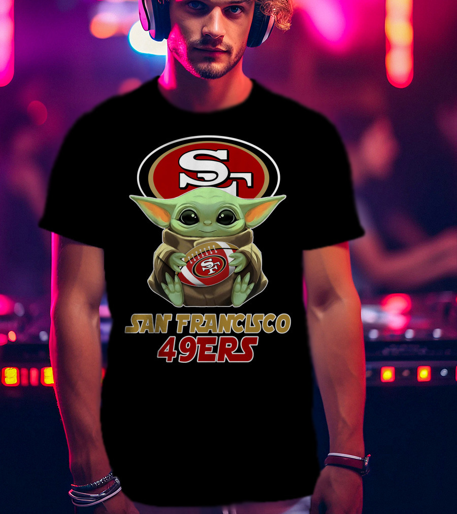 San Francisco 49ers Baby Yoda Football Nfl T-Shirt