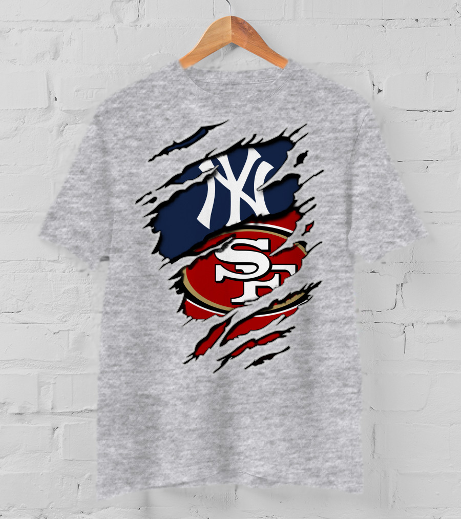 Ny Yankees 49ers Logo Mashup T-Shirt