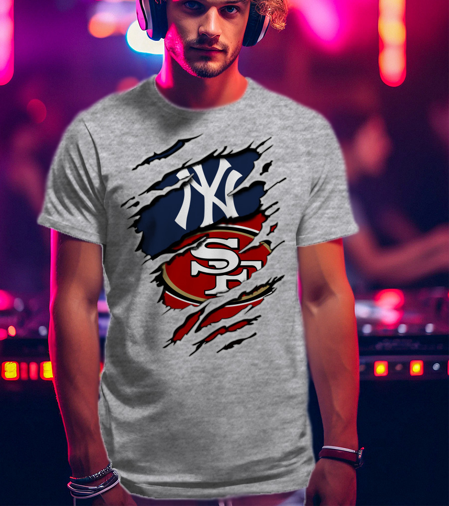 Ny Yankees 49ers Logo Mashup T-Shirt