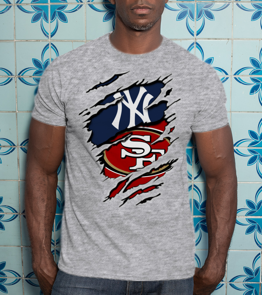 Ny Yankees 49ers Logo Mashup T-Shirt