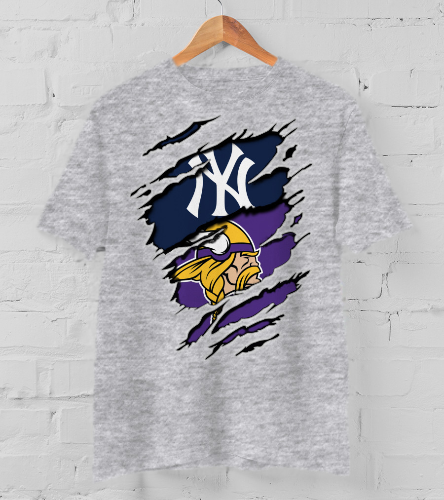 Vikings Yankees Dual Team Spirit T-Shirt