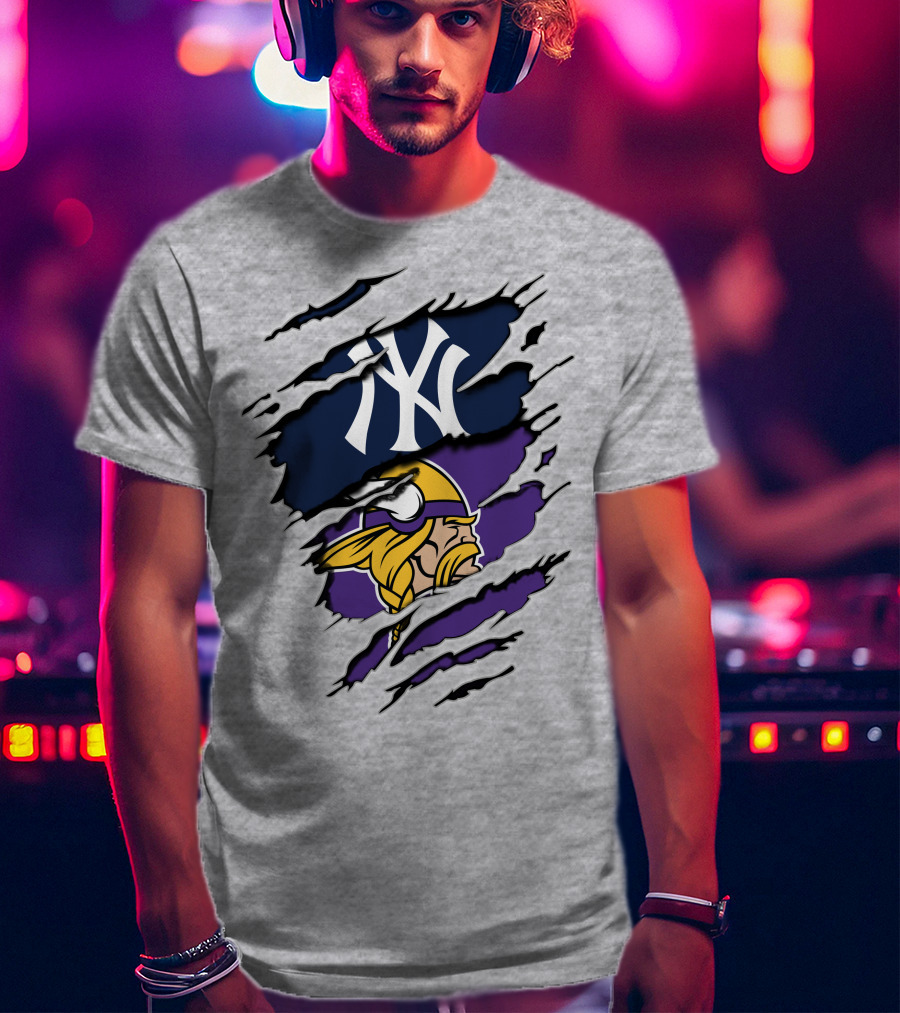 Vikings Yankees Dual Team Spirit T-Shirt