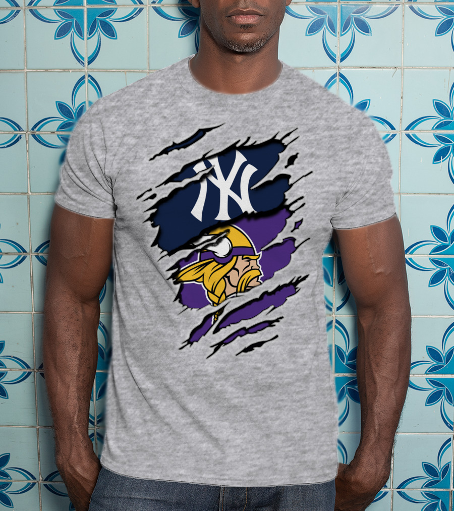 Vikings Yankees Dual Team Spirit T-Shirt