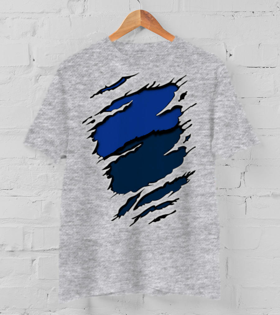 Cow Cubs Blue Gray Claw Marks T-Shirt