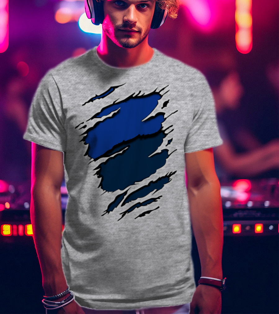 Cow Cubs Blue Gray Claw Marks T-Shirt