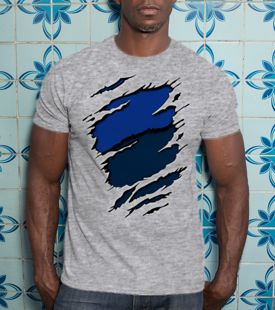 Cow Cubs Blue Gray Claw Marks T-Shirt