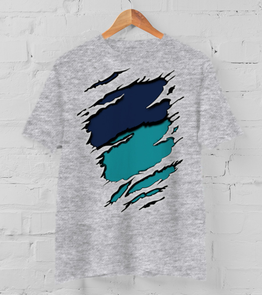Dolp-Yan Ripped Ocean Waves T-Shirt