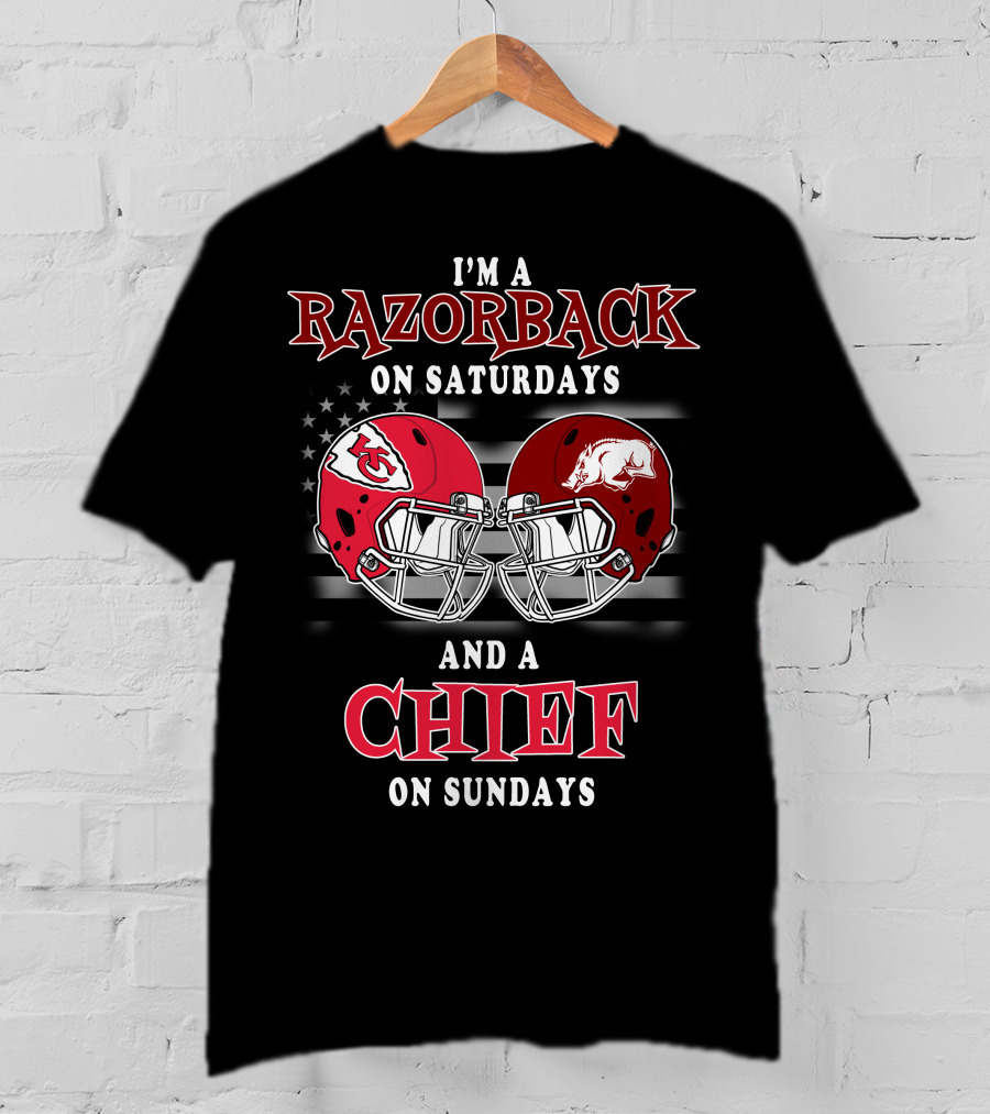 I'm A Razorback On Saturdays And A Chief On Sundays T-Shirt