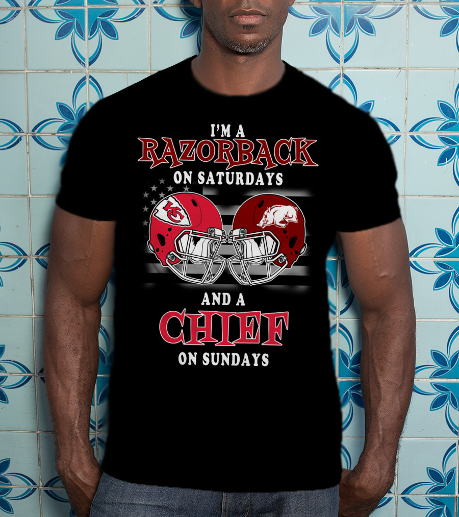 I'm A Razorback On Saturdays And A Chief On Sundays T-Shirt